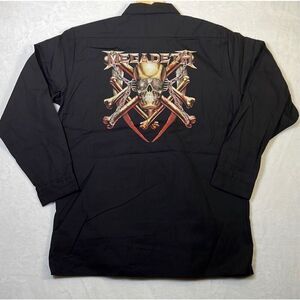 Megadeth vintage Dickies collab Button down concert release shirt NWT Men Large‎